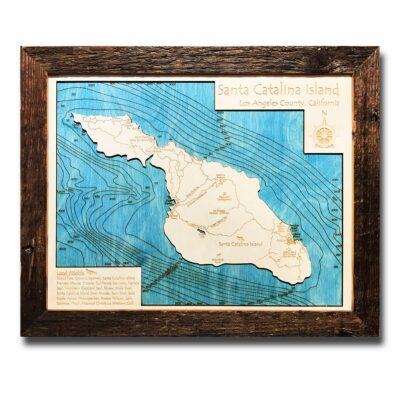 Catalina Island Wood Map