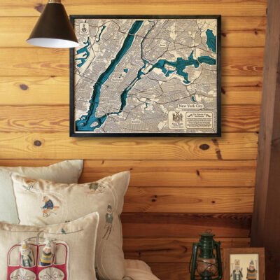 NYC 3D Wood Map, Laser Cut Wall Art, NYC, 5 Boroughs