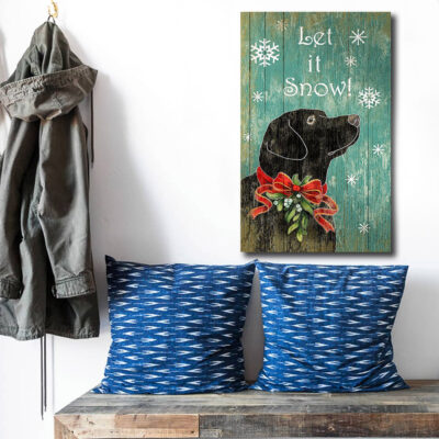 Vintage Black Lab Wooden Sign