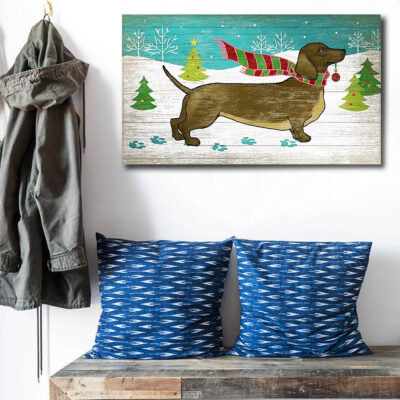 Vintage Dachshund Sign Pet Decor Rustic Art