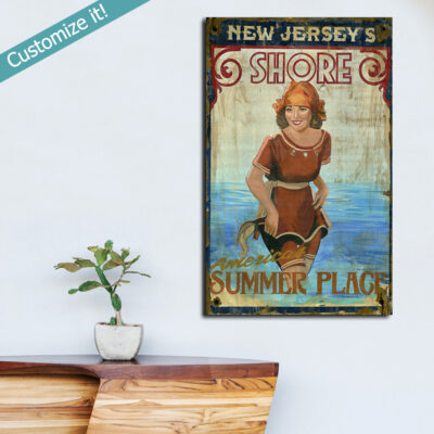 Jersey Shore Sign, New Jersey Shore Beach Decor, NJ Shore Wall Art