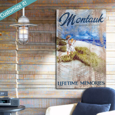 Montauk Beach Sign, Montauk Long Island Nautical Decor