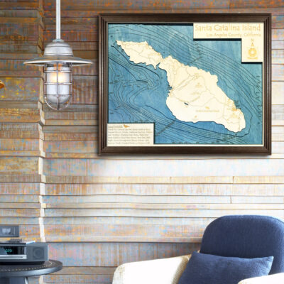 Catalina 3d wood map california