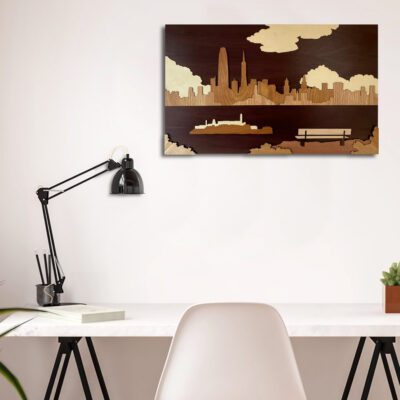 San Francisco 3D Layered City Skyline Art