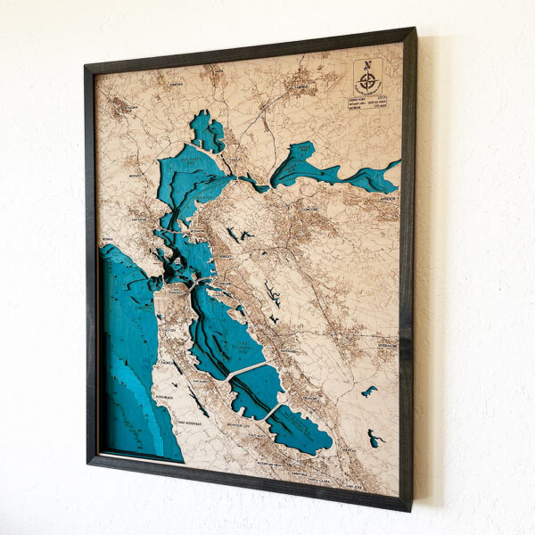 San Francisco Wall Map, 3D Wood Wall Art, San Francisco Bay Area