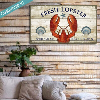 Lobster Decor, Lobster Wall Art, Nautical Decor