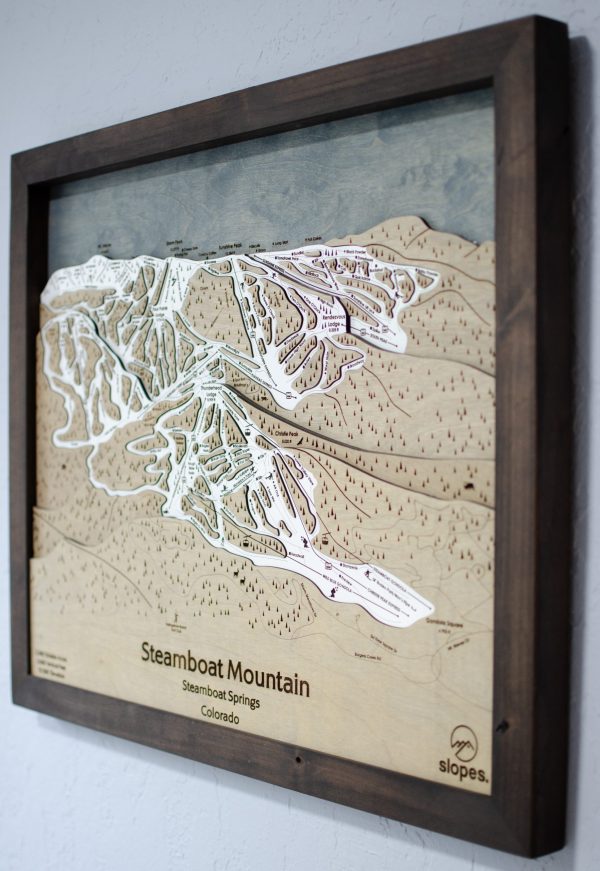 Steamboat Ski Map Rustic Cabin Decor