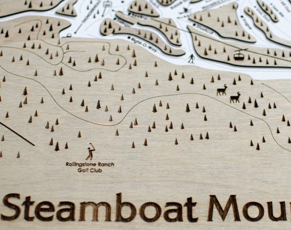 Steamboat Ski Map Rustic Cabin Decor