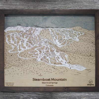 Steamboat Ski Map Rustic Cabin Decor