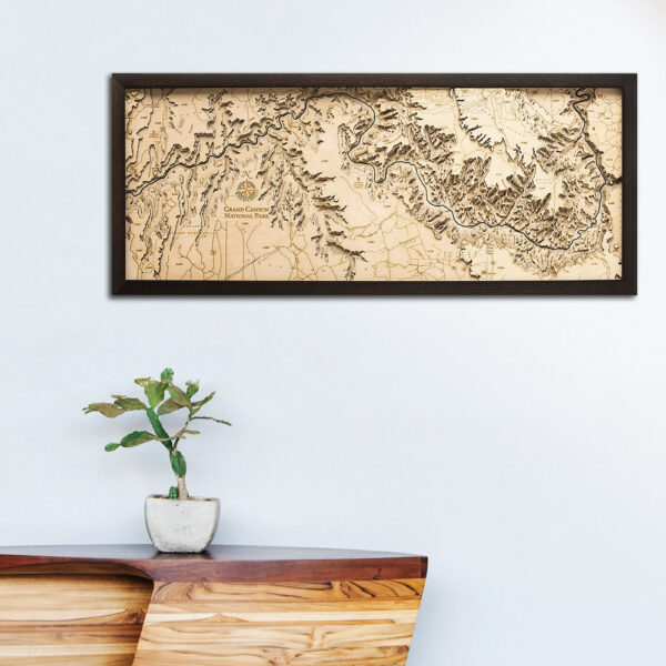 Grand Canyon 3d wood map, Grand Canyon poster, Grand Canyon wall art