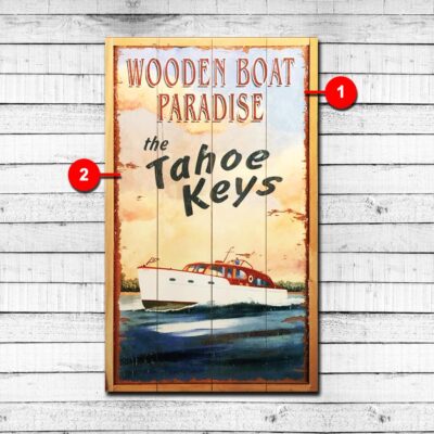 Boaters Paradise Personalized Wood Sign