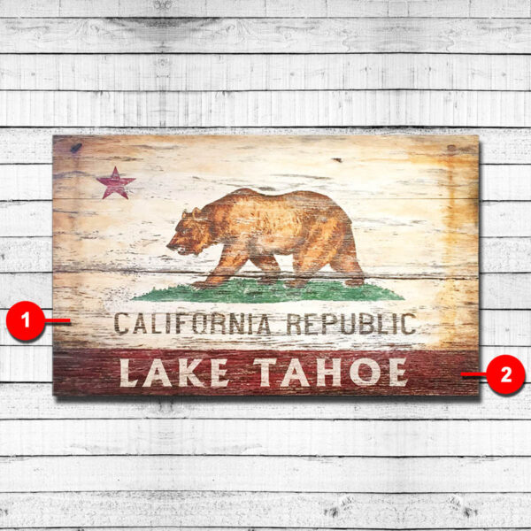 California Republic Personalized Vintage Sign