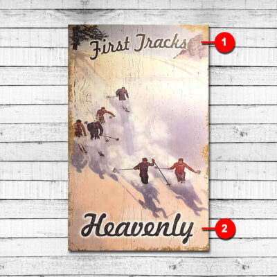 Heavenly Mountain - Vintage Ski Sign