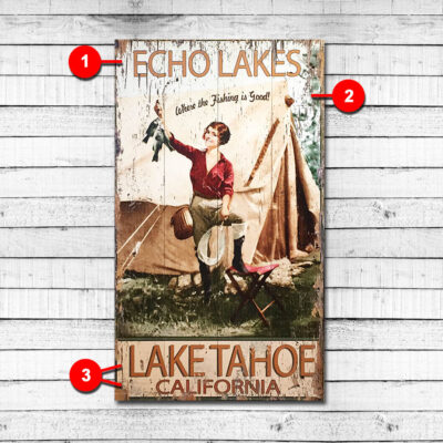 Echo Lakes Personalized Lake Sign