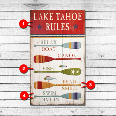 Personalized Lake Sign Lake Rules