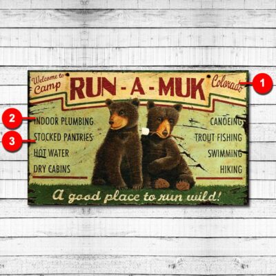 Run a Muk Personalized Retro Sign