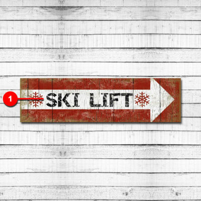 Ski Lift Personalized Ski Resort Sign