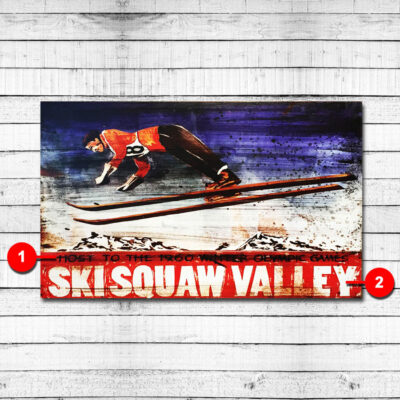 Squaw Valley Personalized Ski Sign