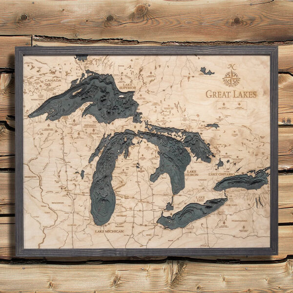 great lakes wood map