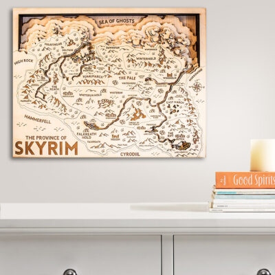 The Elder Scrolls Skyrim Wood Fan Art Decor