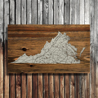 Virginia State Wood Map