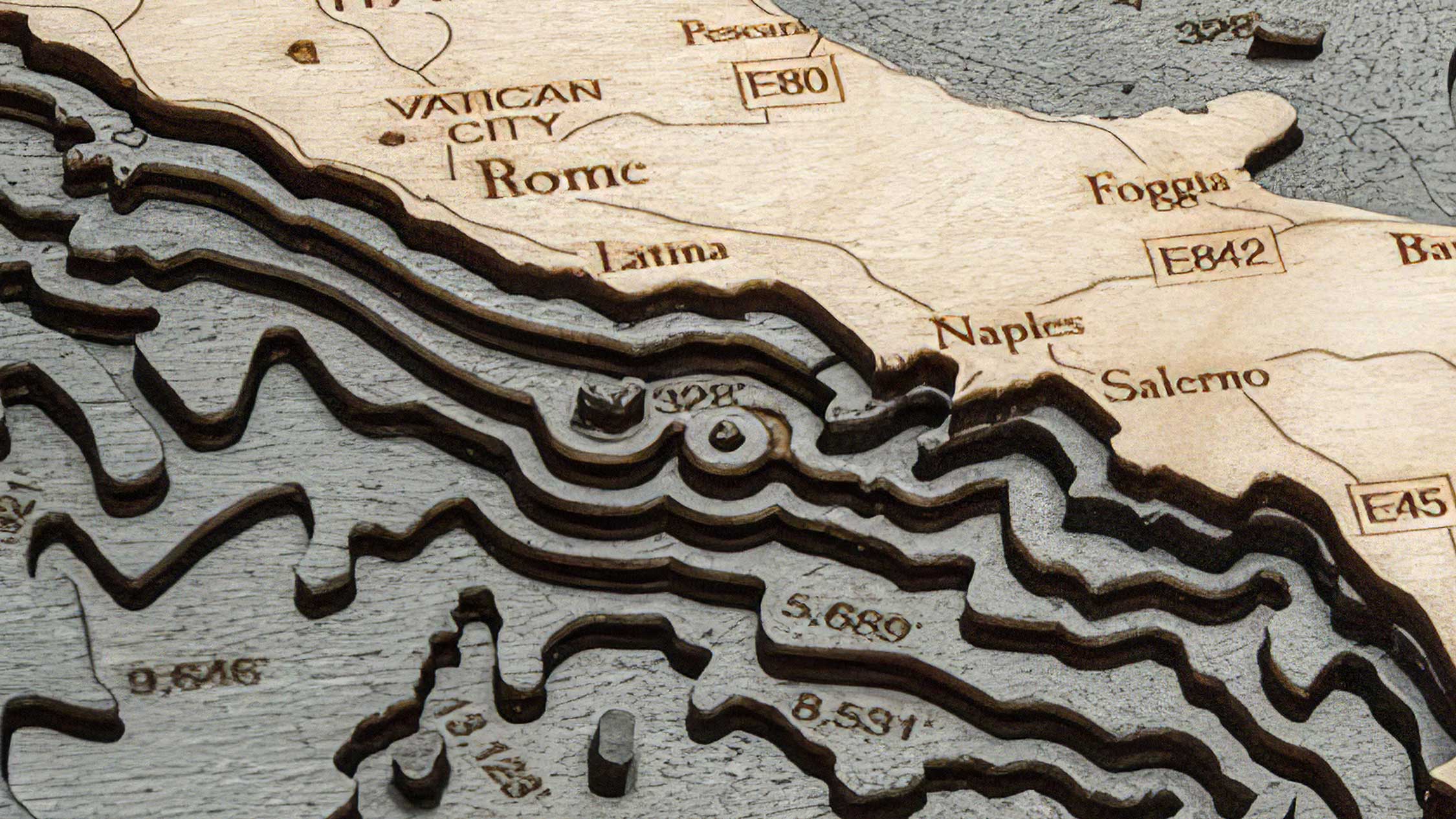 Wood Maps as Home Decor