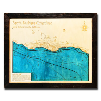 Santa Barbara Wooden 3D Map