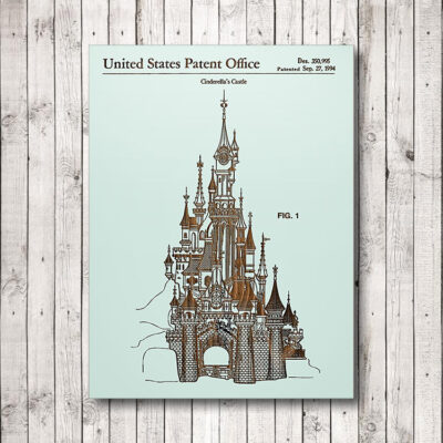 Walt Disney Cinderellas Castle Wood Art