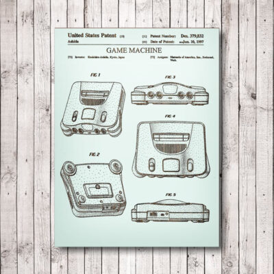 Nintendo 64 Console Wood Patent Art