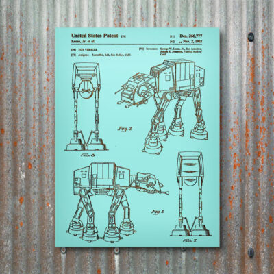 Star Wars AT-AT Wooden Patent Art