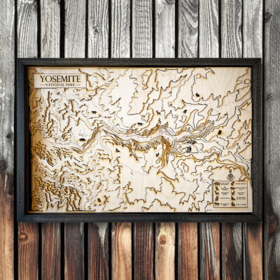 Yosemite 3D Wood Map